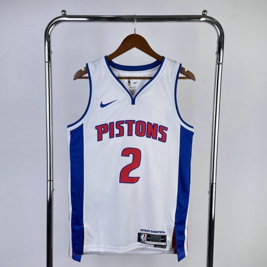 Maillot de Basket #2 Cunningham Detroit Pistons Blanc